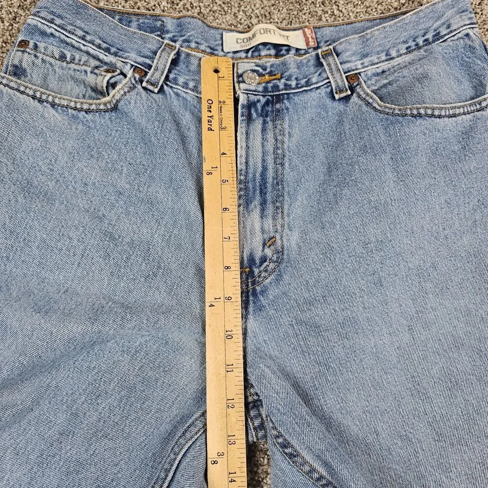 Levis 560 Jeans Mens 33x29 Light Wash Loose Tapered Relaxed Grunge Distressed